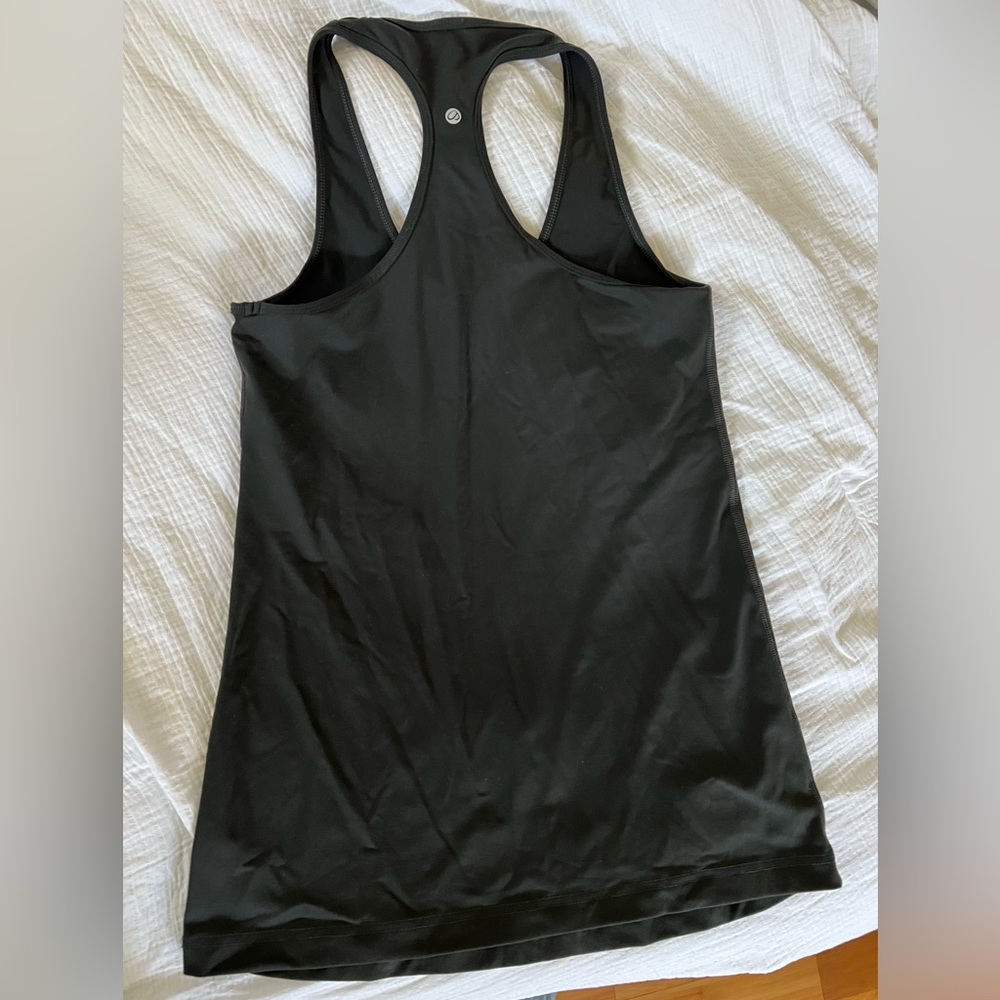 CRZ YOGA Racerback Workout Tank Top- charcoal grey, size L